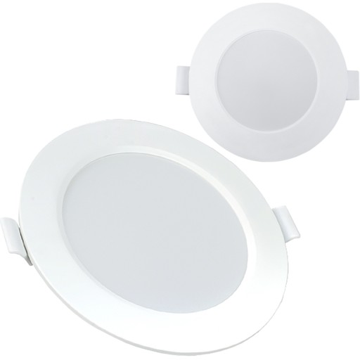 BIELA ZAPOMATNÁ OKRUHOVÁ LAMPA SVIETKO LED PANELU 230V 3W 8,3cm STUDENÁ