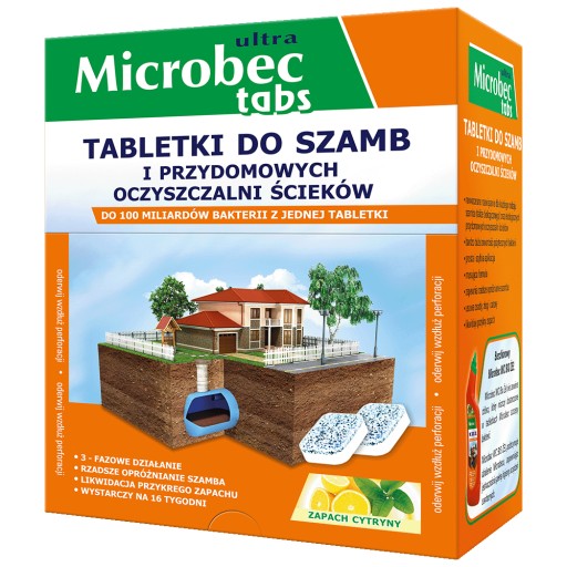 Citrónové tablety MICROBEC ULTRA do septikov v domových čističkách odpadových vôd