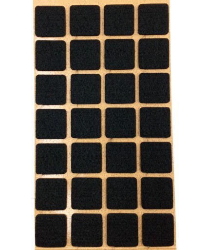 Samolepiace plstené podložky pod štvorcový nábytok – ČIERNA 20x20mm