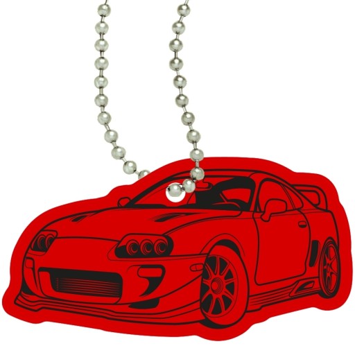 REFLEXNÝ PRÍvesok S REŤAZKOU KĽÚČENKA AUTO ŠPORTOVÉ AUTO