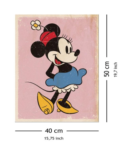 Retro plagát Minnie Mouse 40x50 cm