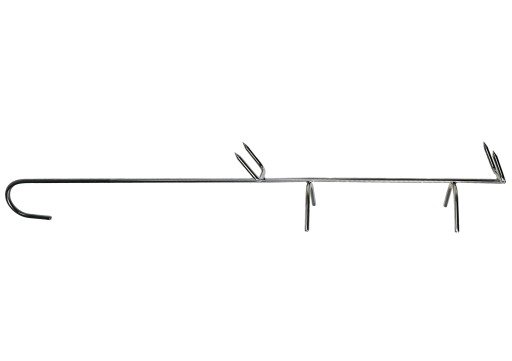 H-329 úhorový háčik na údenie dĺžka 32cm údiaci 4 čepeľ Poľský háčik