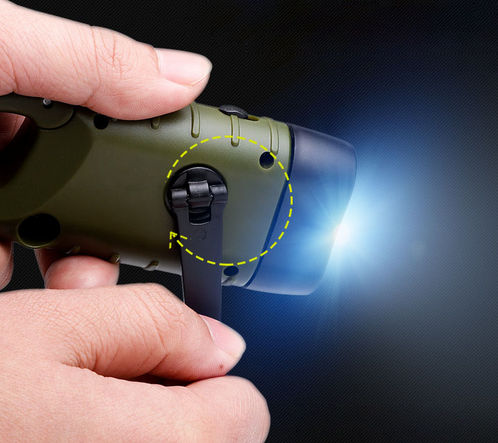 Solárna baterka s naťahovacou kľukou LED Dynamo
