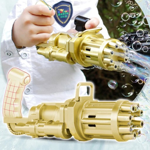 Bublinková pištoľ s automatickým lisovacím strojom