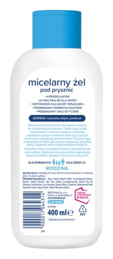 BAMBINO FAMILY micelárny sprchový gél 400 ml