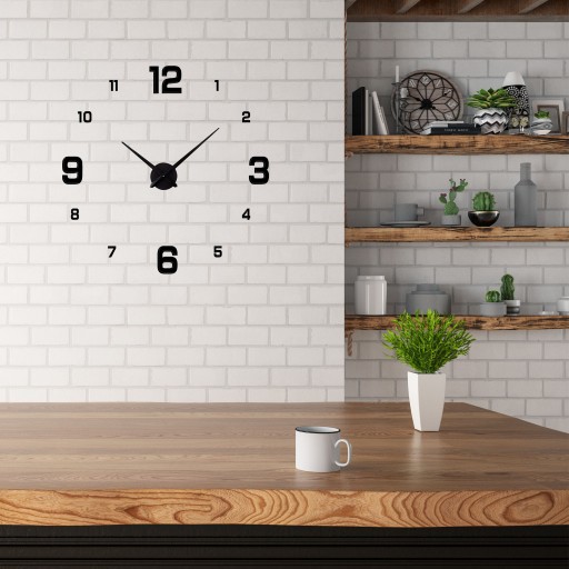 NÁSTENNÉ HODINY do obývačky, kuchyne, nalepené na stenu, DIY dekoračná dekorácia