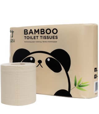 BAMBUSOVÝ TOALETNÝ PAPIER 6 ROLČIEK 3-VRSTVOVÝ ZUZII