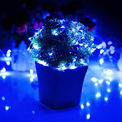 30LED diód na drôte LAMPY MODRÉ batérie