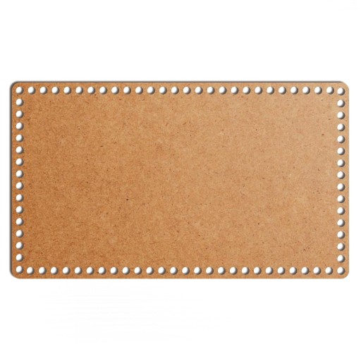 šedý základný košík dno 25x43cm HDF obdĺžnik