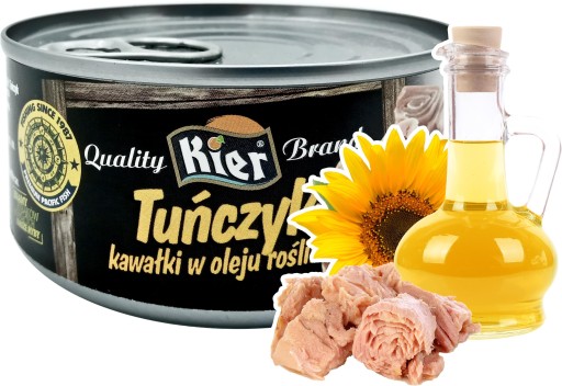 Tuniak v RASTLINNOM OLEJI 170g KIER veľké kusy