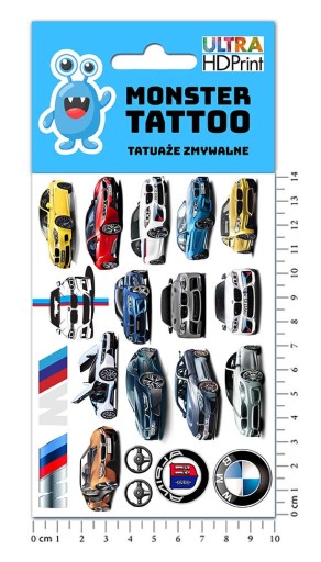 UMÝVAJÚCE DOČASNÉ TETOVANIE PRE DETI BMW ALPINA ORIGINÁLNE VZORY
