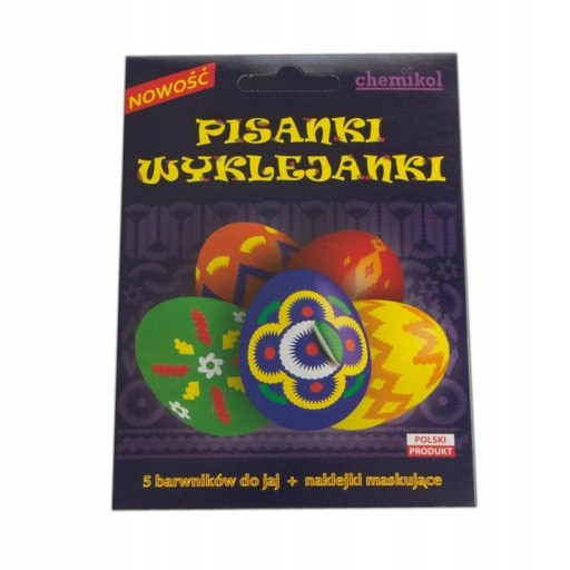 Kraslice, kraslice, 5x farbivo + nálepky