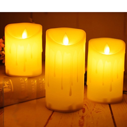 LED VLOŽKA SVIEČKY BLIKAJÚCI PLAMEŇ SVIEČKA VODEODOLNÁ + BATÉRIE 7,5 cm