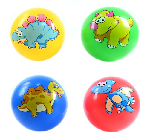 GUMOVÁ GULIČKA ZÁHRADNÁ DINOSAURY 23CM RÔZNE FARBY