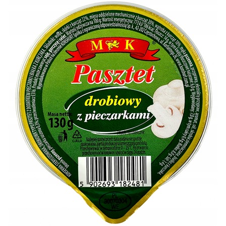 Hydinová paštéta s hubami MK 130g