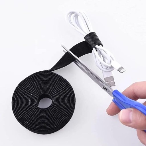 ORGANIZÁTOR NA KÁBLE VELCRO PÁSKA VELCRO PÁSKA 10 MM x 5 METROV ČIERNA