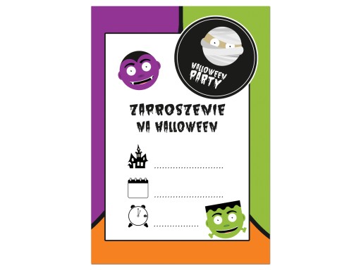 Halloweenske pozvánky Merry Ghost 6 ks
