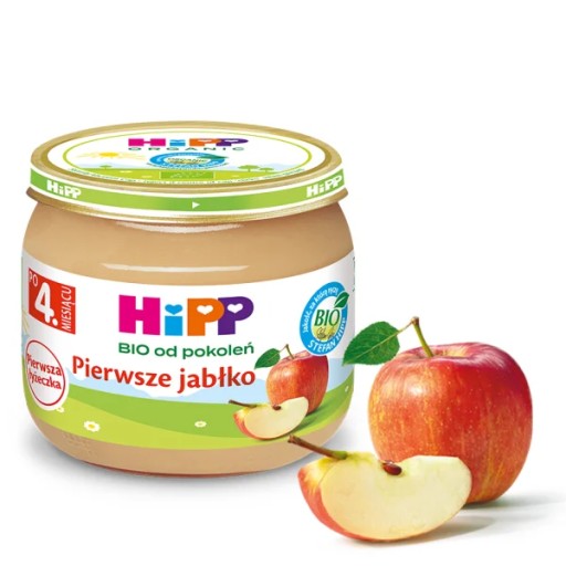 HiPP BIO po generácie, Prvé jablko, po 4 mesiacoch