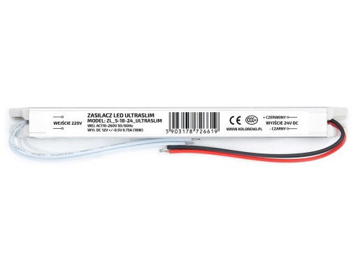 NAPÁJANIE 24V 18W 0,75A IP20 ULTRA SLIM