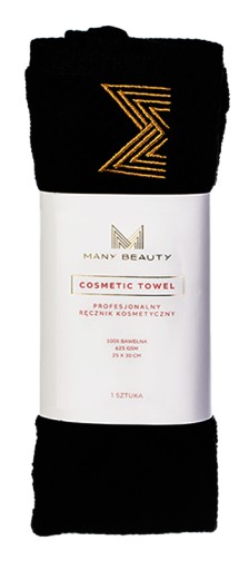 MANYBEAUTY kozmetická utierka 25x30cm Čierna