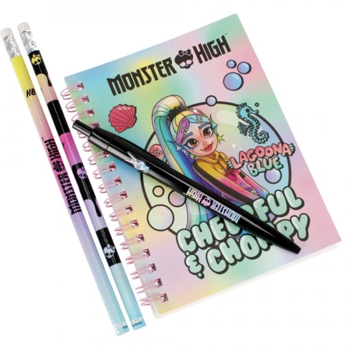 MONSTER HIGH SCHOOL DARČEKOVÝ SÚPRAVA POUZDRO NA PEČNÍK PRAVIDLO CERUŽKY NA ZÁPIS