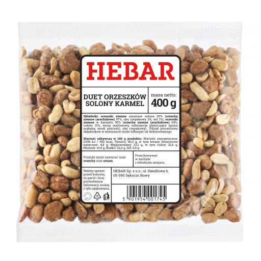 DUET ORECHOV SOLANÝCH KARAMELOV 400 G CHRUPÁ HEBAR