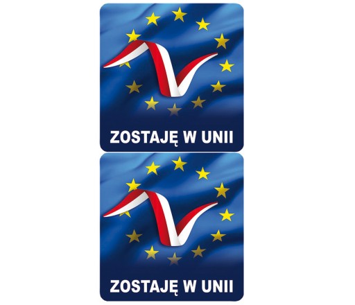 Zostávam v EÚ Nálepky Nálepky Nápis Vlajka 2 ks