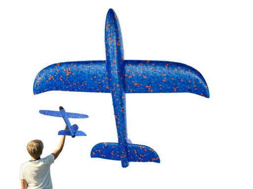 STYROFOAM LIETADLO VEĽKÝ KLZÁK ŠÍPKA Z STYROPINY 47cm MODRÁ