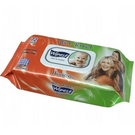 Wipest Safe Hygiene Vlhčené obrúsky pre deti, klip 4x, 72 ks