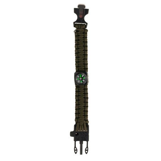 NÁRAMOK NA PREŽITIE 5 V 1 PÁSOVÝ KOMPAS FLINT ROPE BLADE LANO PARACORD