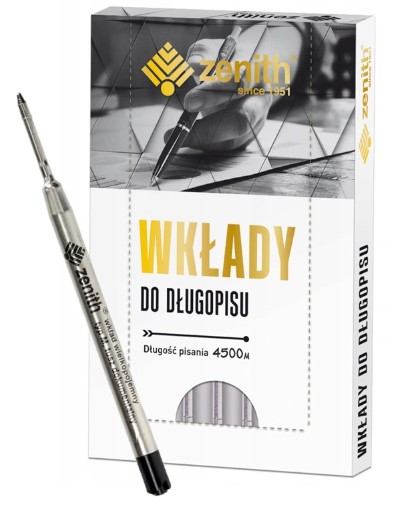 Zenith kovová náplň do pera, čierna, 1 ks