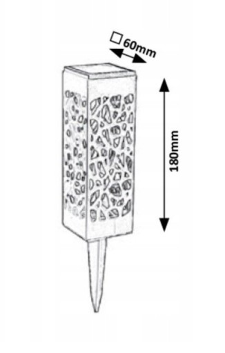 ZÁHRADNÁ SOLÁRNA LAMPA ČIERNA STÓĽOVÁ LED LAMPA 18x6x6 cm