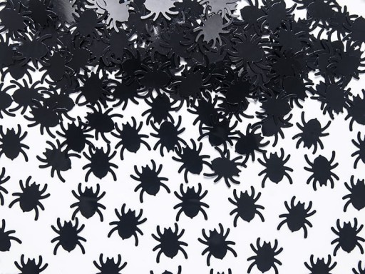 Ozdobné konfety Halloween Spiders - čierne, 15 g