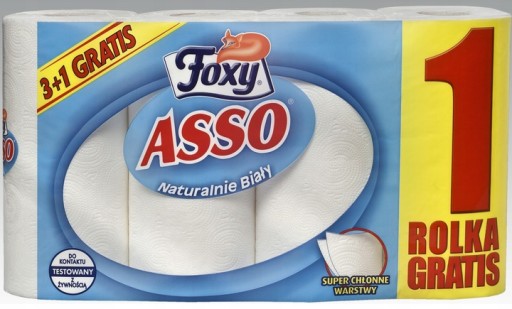 Foxy Asso - Kuchynská utierka, 2-vrstvové x4 rolky