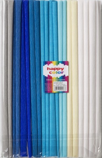 Hodvábny papier Happy Color CRIPPED v tóne BLUE MIX 10 kusov
