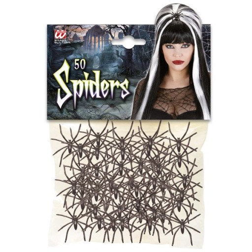 SADA UMELÝCH PAVÚKOV 50 KS HALLOWEEN