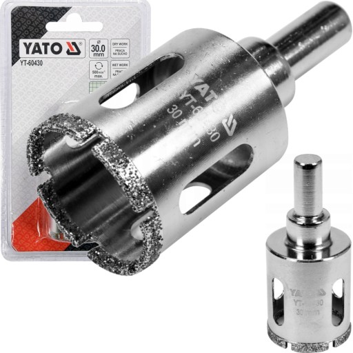 DIAMANTOVÁ VŔTAČKA YATO PRE KAMENNÉ SKLO OTVOROVACIE PILY 30 mm