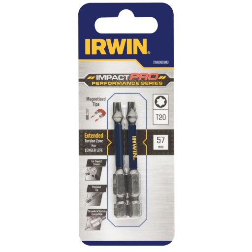 Irwin IW6061603 IMPACT PRO T20 x 57 mm rázový skrutkovací bit (2 ks.)