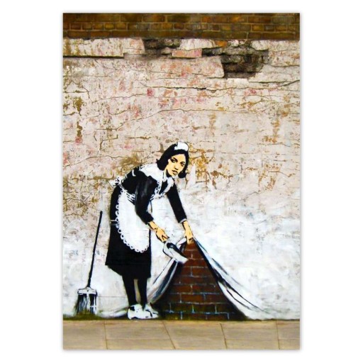 Nálepky A5 PION Banksy Maid Graffiti