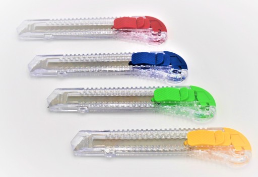 Nôž NA TAPETY, TRANSPARENTNÝ Nôž 18 MM, PLAST