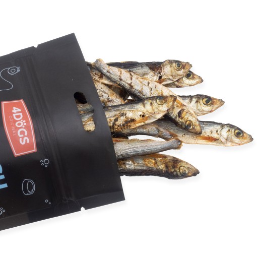 4DOGS Sušené baltské šproty Rybia pochúťka pre psov 85g Natural
