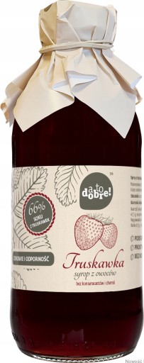 Prírodný JAHODOVÝ SIRUP A JE DOBRÝ - 330ml