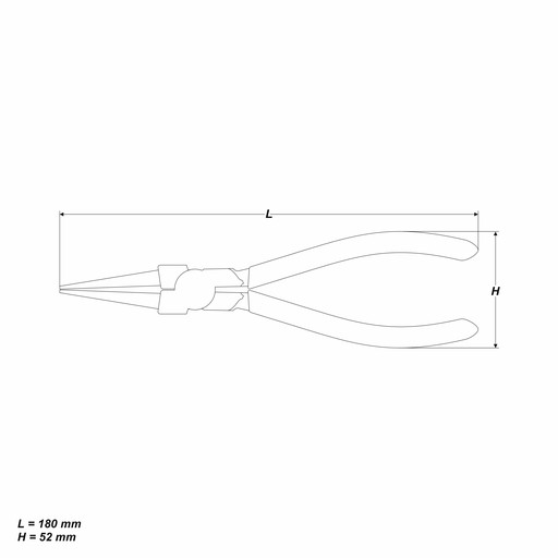 KLIEŠTE SINGER ROVNÉ VNÚTORNÉ 180 mm