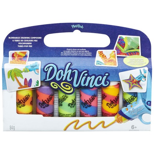 PLAY-DOH CASTRY TUBE HROMADNÁ NÁPLŇ DOH VINCI PASTEL 6 FARIEB