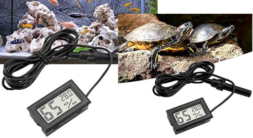 ELEKTRONICKÝ LCD TEPLOMER Vlhkomer so SONDOU 2V1
