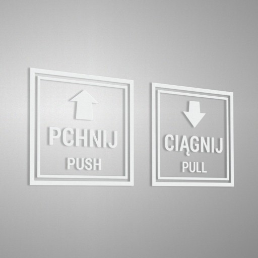 Push, Pull - Push, Pull - samolepky 10x10