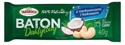 Datlová tyčinka s kešu a kokosom 40g Targroch