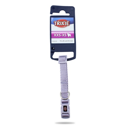 Prémiový obojok, pes, svetlý lila, XXS–XS: 15–25 cm/10 mm