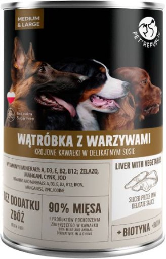 PET REPUBLIC KRMIVO S PEČENOU A ZELENINOU PRE PSOV 800g