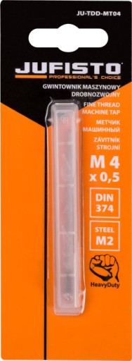 Strojový závitník M4 x 0,5 jemný závit HSS-M2